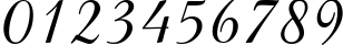 Пример написания цифр шрифтом Brock Script