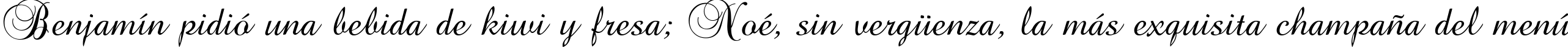 Пример написания шрифтом Brock Script текста на испанском