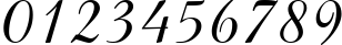 Пример написания цифр шрифтом BrockScript