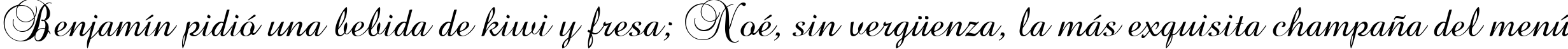 Пример написания шрифтом BrockScript текста на испанском