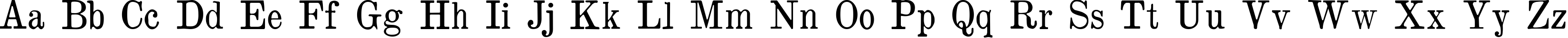 Пример написания английского алфавита шрифтом Brokgauz & Efron
