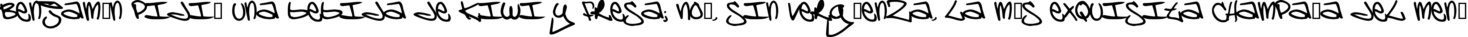 Пример написания шрифтом Brooklyn Kid текста на испанском