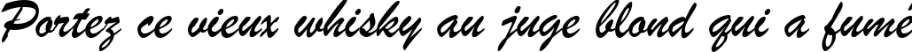Пример написания шрифтом Brush Script MT Italic текста на французском