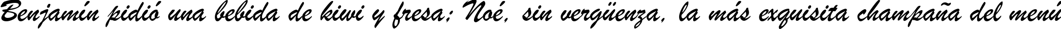 Пример написания шрифтом Brush Script MT Italic текста на испанском
