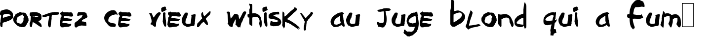 Пример написания шрифтом Brushcut текста на французском