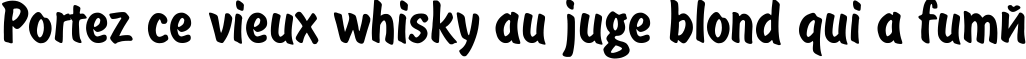 Пример написания шрифтом BrushType Bold текста на французском