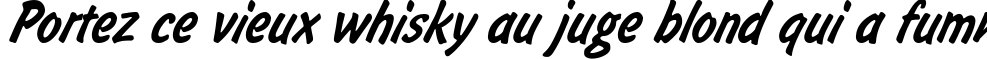 Пример написания шрифтом BrushType-SemiBold-Italic текста на французском
