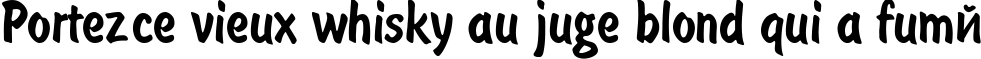 Пример написания шрифтом BrushType-SemiBold текста на французском