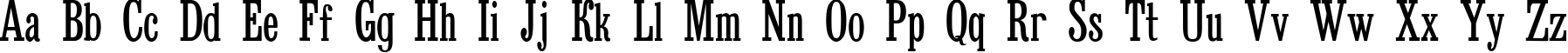 Пример написания английского алфавита шрифтом Bruskovaya Compressed Plain:001.001