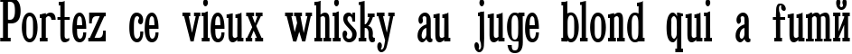 Пример написания шрифтом BruskovayaCTTNarrow текста на французском