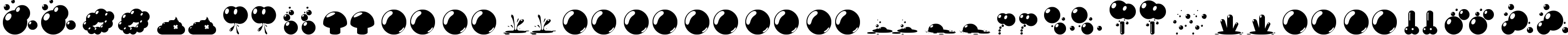 Пример написания английского алфавита шрифтом bubble