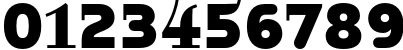 Пример написания цифр шрифтом Bublik Black