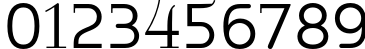 Пример написания цифр шрифтом Bublik Light