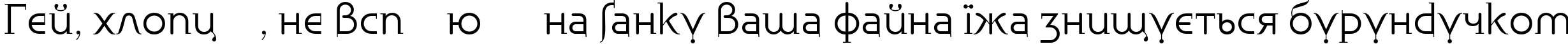 Пример написания шрифтом Bublik Light текста на украинском