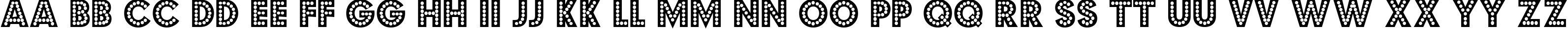 Пример написания английского алфавита шрифтом Budmo Jiggler