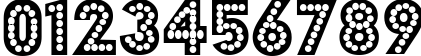 Пример написания цифр шрифтом Budmo Jiggler