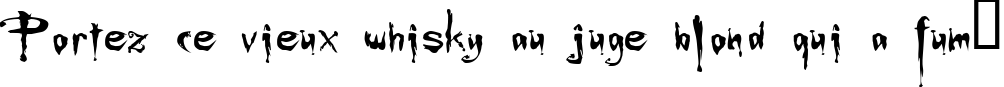 Пример написания шрифтом Buffied текста на французском
