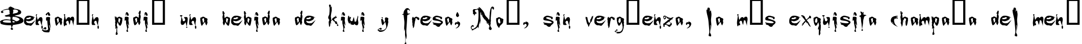 Пример написания шрифтом Buffied текста на испанском