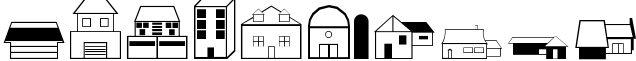 Пример написания цифр шрифтом Buildings