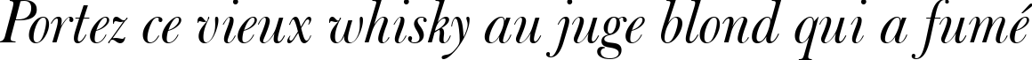 Пример написания шрифтом Bulmer Italic BT текста на французском
