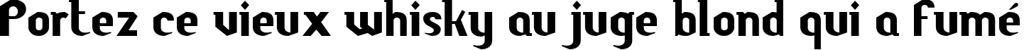 Пример написания шрифтом Butch текста на французском