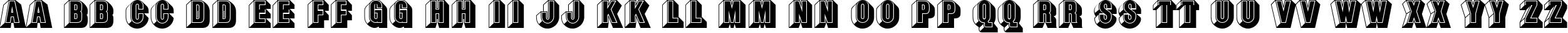 Пример написания английского алфавита шрифтом BuxomD