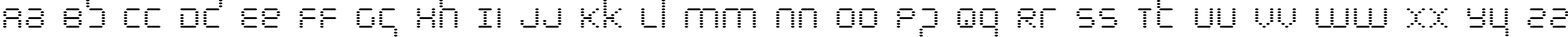 Пример написания английского алфавита шрифтом Byte Police