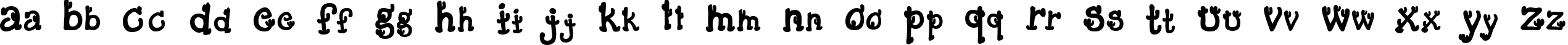 Пример написания английского алфавита шрифтом Cactus Sandwich Fill FM