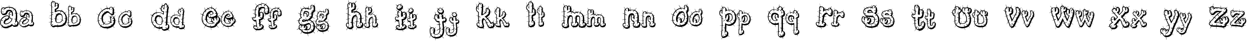 Пример написания английского алфавита шрифтом Cactus Sandwich FM