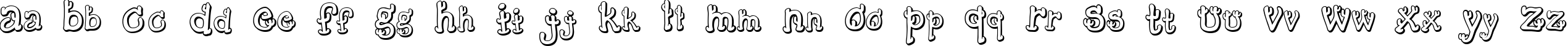 Пример написания английского алфавита шрифтом Cactus Sandwich Plain FM