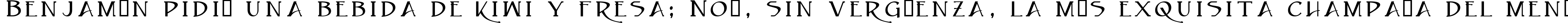 Пример написания шрифтом Caeldera текста на испанском