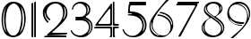 Пример написания цифр шрифтом Caesar Regular