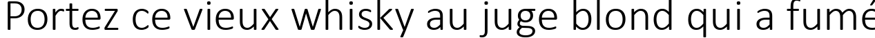 Пример написания шрифтом Calibri Light текста на французском