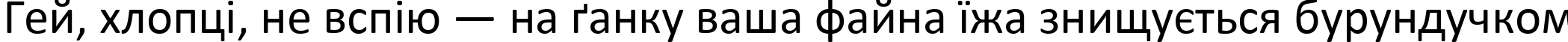 Пример написания шрифтом Calibri текста на украинском