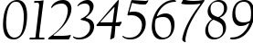 Пример написания цифр шрифтом Californian FB Italic