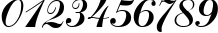 Пример написания цифр шрифтом Calligraph