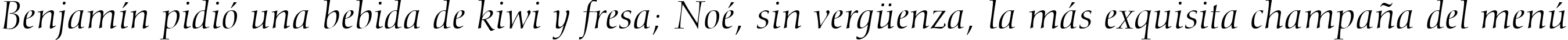 Пример написания шрифтом Calligraphic 810 Italic BT текста на испанском