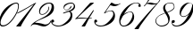 Пример написания цифр шрифтом Calligraphia One