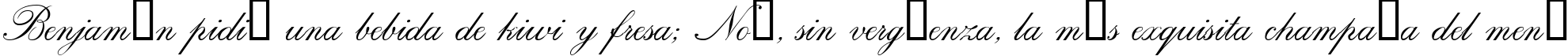 Пример написания шрифтом Calligraphia One текста на испанском