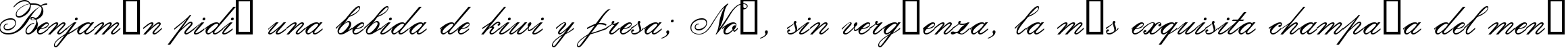 Пример написания шрифтом Calligraphia Two текста на испанском