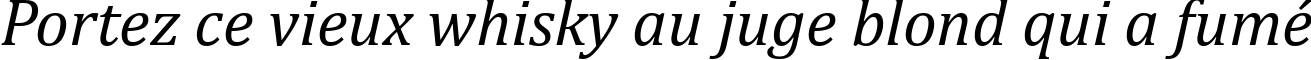 Пример написания шрифтом Cambria Italic текста на французском