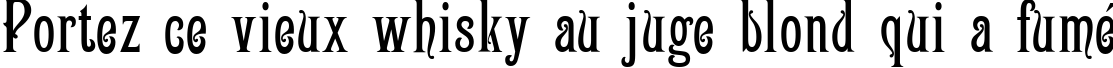Пример написания шрифтом Campanile текста на французском