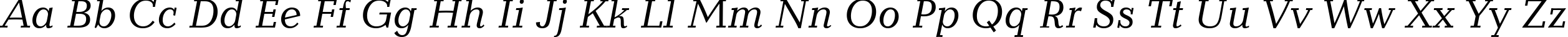 Пример написания английского алфавита шрифтом Candida Italic BT