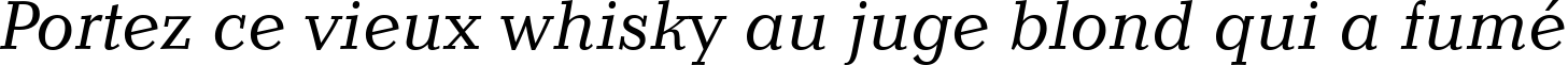 Пример написания шрифтом Candida Italic BT текста на французском