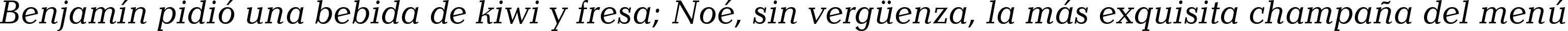 Пример написания шрифтом Candida Italic BT текста на испанском