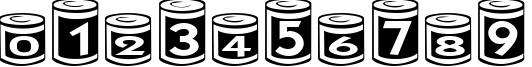 Пример написания цифр шрифтом CanGoods