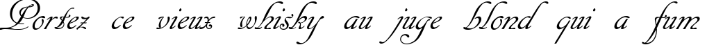 Пример написания шрифтом Cansellarist текста на французском