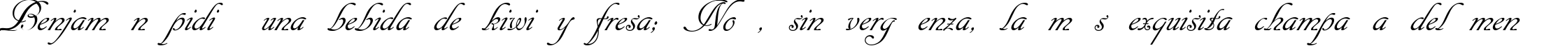 Пример написания шрифтом Cansellarist текста на испанском