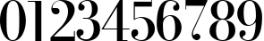 Пример написания цифр шрифтом Cantabile