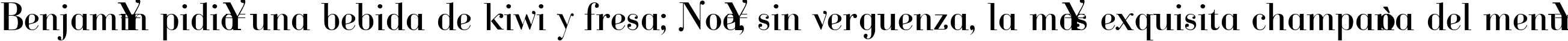 Пример написания шрифтом Cantabile текста на испанском